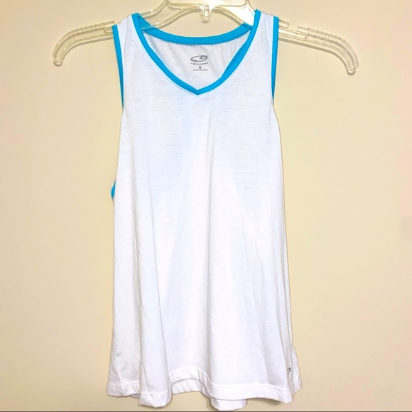 C9 by Champion Tops - 💛 Champion White Blue Workout Racerback Tank S
